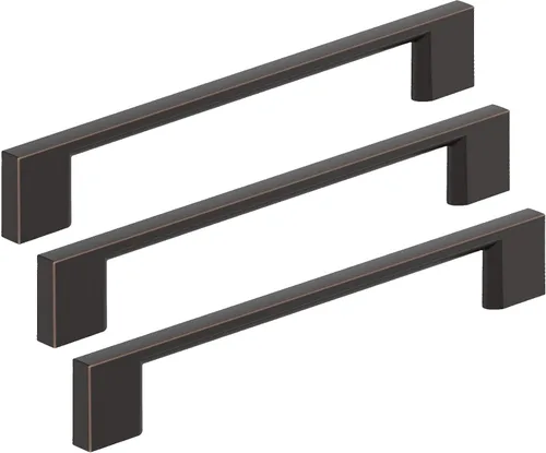Vista 69 de Amerock 10BX37131CZ Tirador de gabinete Champán Bronce 3-3/4 pulgadas (96mm) de centro a centro Paquete de 10 unidades Cityscape Herrajes