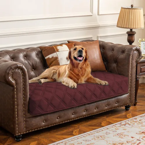 Vista 57 de Ameritex Funda impermeable para cama de perro, manta para mascotas con parte trasera antideslizante para muebles, cama, sofá
