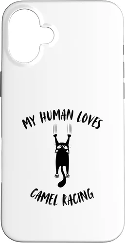 Vista 22 de My Human Loves Camel Racing - Cat Parent Hobby Lover Case for iPhone 16