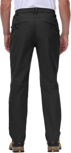 Vista 5 de Rdruko Pantalones de nieve de invierno para hombre, impermeables, aislados, de vellón, para esquí, snowboard