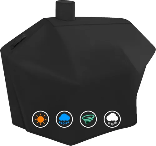 Vista 10 de Cubierta resistente para parrilla para ahumador Bradley Smoker 990025, impermeable, eléctrica, para ahumador digital de 4 estantes, resistente al
