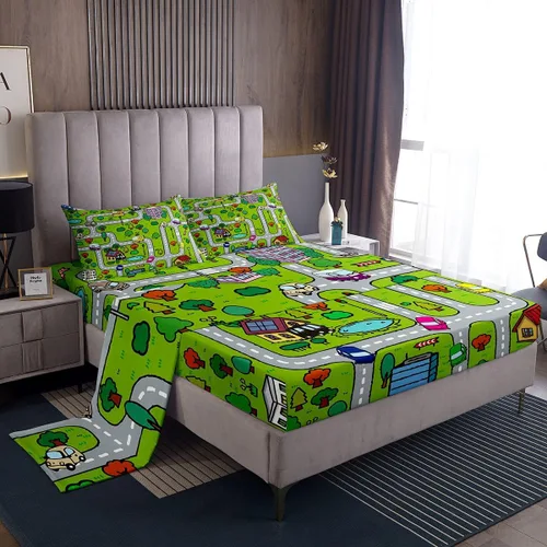 Vista 9 de jejeloiu Capybaras - Juego de sábanas de tamaño individual para amantes de los animales, para niños y niñas, lindas sábanas decorativas de Capybara