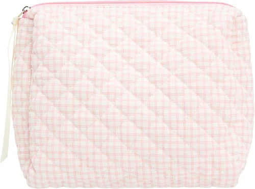 Vista 73 de Quilted Makeup Bag for Women, Travel Cosmetic&Toiletry Bag,Blue Flower