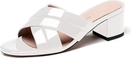 Vista 21 de WAYDERNS Sandalias de tacón bajo con puntera abierta y tacón bajo para mujer, de 2 pulgadas Beige