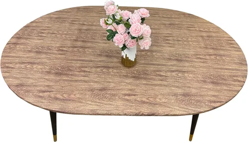 Vista 171 de LIBERECOO Mantel redondo de vinilo ajustable con reverso de franela, borde elástico, impermeable, resistente a las manchas, mantel lavable