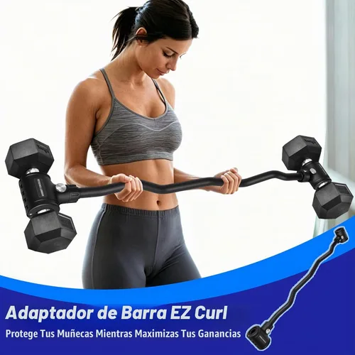 Vista 4 de Dumbbell Barbell Converter Bar,Up to 220LB, Adjustable Weights