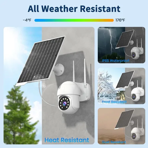 Vista 3 de Paquete de 2 paneles solares de 9 W, impermeable IP65, cargador de alta eficiencia con cable USB-C de 10 pies y adaptador micro USB, funciona