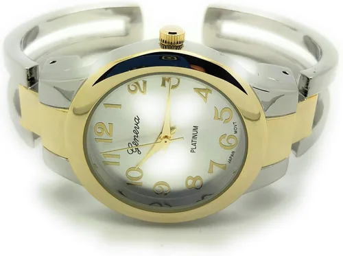 Vista 3 de Señoras Redondo Elegante Simple Casual Metal Brazalete Brazalete Moda Reloj Fácil Lector Dial