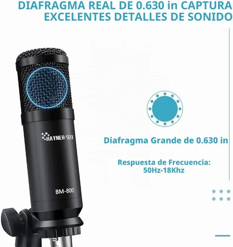 Vista 2 de Podcast Studio Micrófono de condensador para streaming-L02-50A