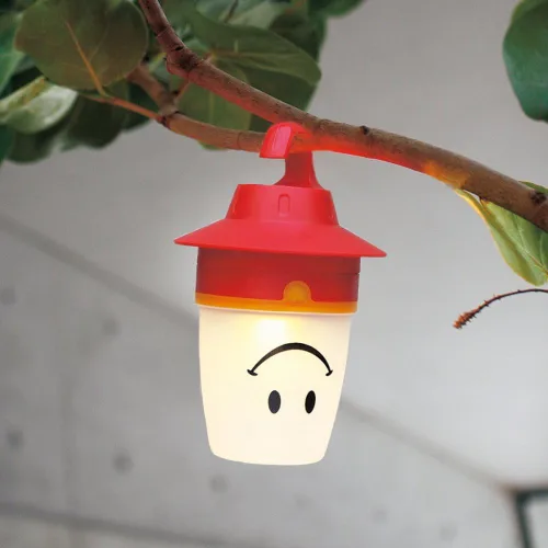 Vista 5 de Linterna LED de sonrisa: linterna de camping nocturna portátil para niños (Diente de león)