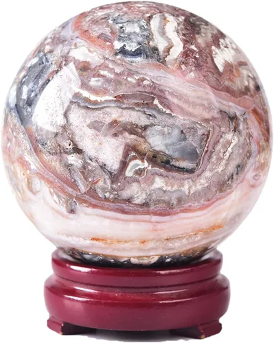 Vista 141 de JIC Gem Piedra Natural de Jaspe Africano Cristal de Curación Esfera Adivinación Bola de Piedra Preciosa, Feng Shui Reiki Aura Decoración