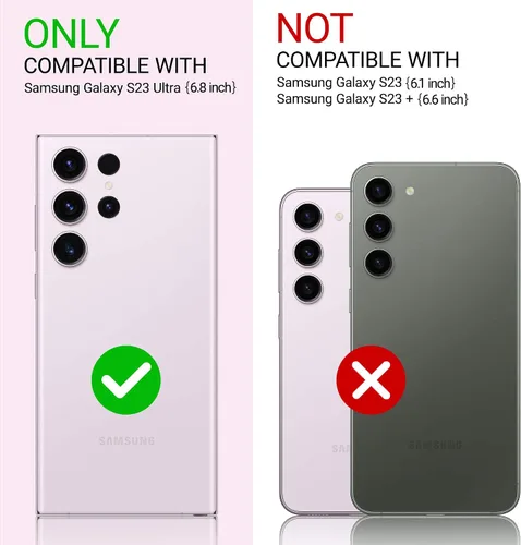 Vista 2 de ULAK Funda transparente para Galaxy S23 Ultra, resistente a prueba de golpes, funda de TPU suave, funda protectora transparente para Samsung Galaxy