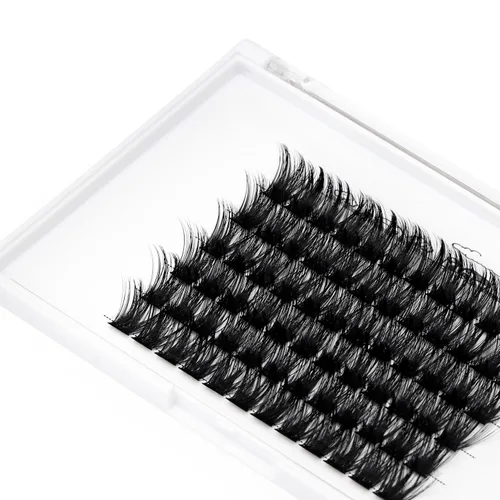 Vista 7 de Bodermincer Extensiones de pestañas en racimo Wispy Racimo Pestañas individuales de 0.315-0.787 in para elegir, extensiones de pestañas postizas