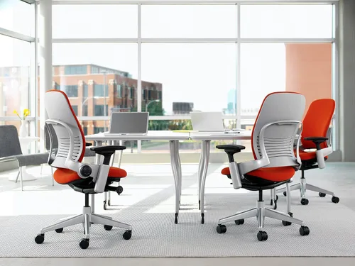 Vista 5 de Silla de oficina Steelcase, de tela, varios