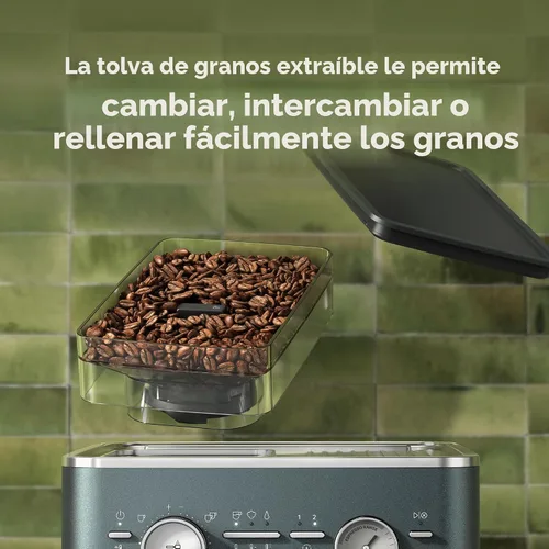 Vista 6 de KitchenAid Máquina de café expreso semiautomática con molinillo de rebabas, 2.5L, KES6551JP, enebro Juniper