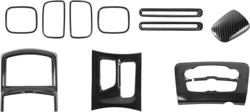 Vista 11 de Hoolcar para Dodge Charger 2015+ Kit de Embellecedores de Decoración Interior, Panel Central de Control del Tablero, Embellecedor del Panel
