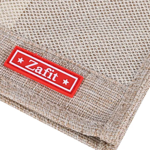 Vista 6 de Zafit Organizador de cama de lino con 4 bolsillos, organizador de almacenamiento para revistas, mandos a distancia, teléfono