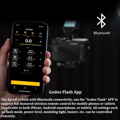 Vista 6 de GODOX Disparador de flash inalámbrico XProII-S TTL para cámaras Sony, 2.4G 1/8000s HSS, Bluetooth incorporado para control de aplicación