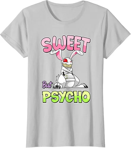 Vista 19 de Sweet But Psycho Shirt Bunny Creepy Gothic Rabbit Funny T-Shirt
