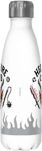 Vista 2 de Netflix Stranger Things Hellfire Logo Flame - Botella de acero inoxidable, 17 onzas, multicolor