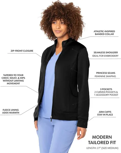 Vista 2 de Urbane Performance 9872 - Chaqueta de forro polar elástica de 3 piezas para mujer Azul Real