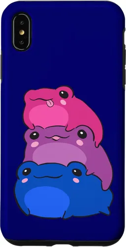 Vista 11 de Funda estética para iPhone 12/12 Pro Bisexual Flag Color Frogs Sutil Bi Pride LGBTQ
