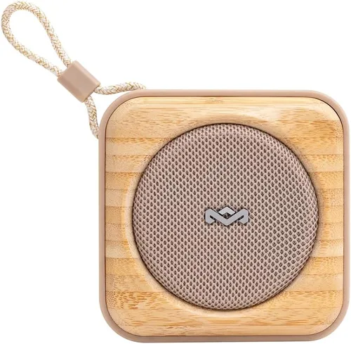 Vista 2 de House of Marley Roots - Altavoz Bluetooth, inalámbrico portátil, IP67 impermeable, 10 horas de reproducción, carga rápida, par de fiesta, Crema