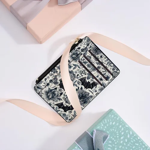 Vista 7 de Tipmile Tarjetero compacto para tarjetas de crédito con ventana de identificación para mujer, delgada y minimalista, bolsillo frontal, cartera