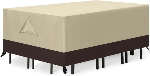 Vista 23 de ABCCANOPY Cubierta de Mesa Rectangular Cubierta de Mesa Universal Cubierta de Silla para Exteriores Impermeable y a Prueba de Polvo Resistente al