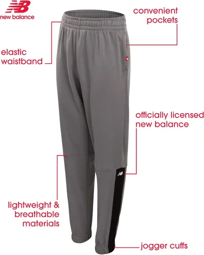 Vista 2 de New Balance Pantalones deportivos para niños Paquete de 2 pantalones deportivos de forro polar de rendimiento activo para niños con cintura