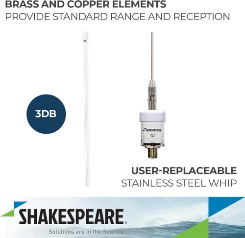 Vista 3 de Shakespeare 5242-A Antena de acero inoxidable de 36" con desconexión rápida