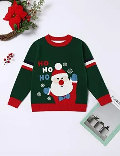 Vista 2 de Suéter de Navidad para bebé, niña, niño, suéter de manga larga, suéter de Navidad unisex de punto