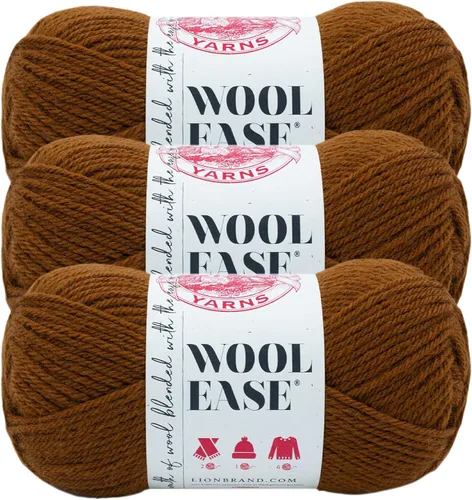 Vista 53 de Lion Brand Yarn, Wool-Ease - Ovillo de punto y ganchillo color rosa, 1
