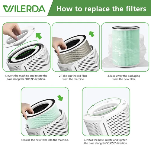 Vista 8 de Paquete de 2 filtros HEPA KILO para mascotas, compatibles con Afloia KILO, KILOPLUS, KILOPRO, MIRO, MIRO PRO y MORENTO MR-Kilo, Kalo Air Pur ifier