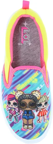 Vista 3 de LOL Surprise Tenis para niñas sin cordones zapatos de tenis y caña baja talla 10 a talla 2 de niña Rosado