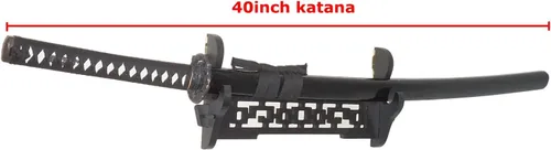 Vista 7 de Soporte de pared para espada Samurai Sword Katana Wakizashi, soporte de exhibición de 1 nivel