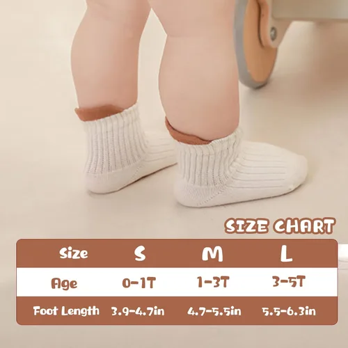 Vista 4 de BONANGEL Baby Socks with Grips, 8 Pairs Non Slip Cotton Ankle Socks for Toddler Girls Boys Infants Kids 0-5 Years Old