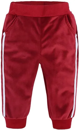 Vista 5 de Conjunto de sudadera de vellón cálida con capucha para niños pequeños conjunto de mantas para bebé niña rojo 2-3 años