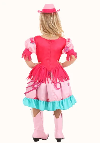 Vista 2 de Disfraz de Vaquera Pastel Rosa para Niña Pequeña Multicolor