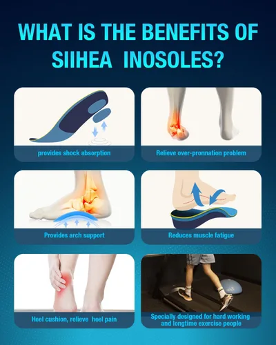 Vista 5 de SIIHEA Insertos de zapatos con soporte de arco, absorción de impactos estructurales huecos, plantillas ortopédicas para zapatos para aliviar