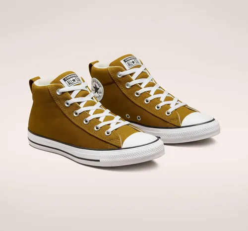 Vista 5 de Converse Chuck Taylor All Star Street Mid Lona unisex color trigo oscuroblanconegro