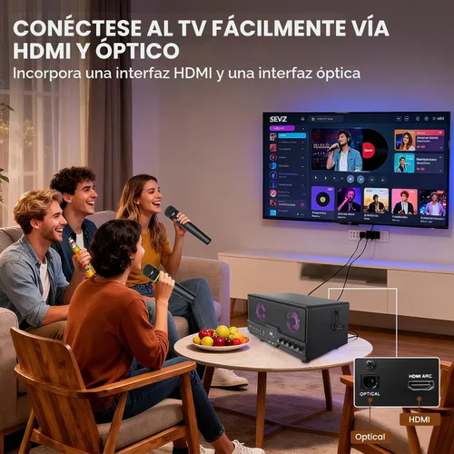 Vista 2 de RHM Máquina de karaoke L268 Conectar a TV a través de HDMI y óptico