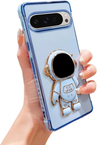 Vista 14 de phylla Funda para teléfono para Google Pixel 7A 6.1" 5g, Funda de teléfono con soporte astronauta chapado de lujo con patrón lateral pequeño