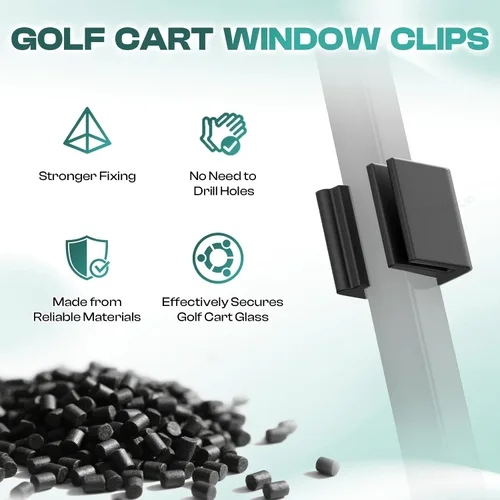 Vista 3 de Clips universales de retención para parabrisas EZGO CLUB CAR YAMAHA, juego de 2