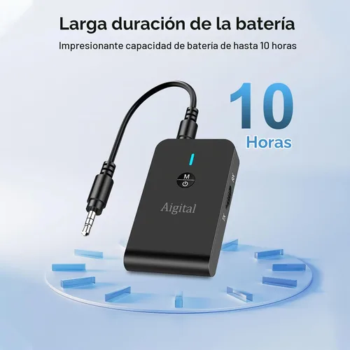 Vista 8 de Transmisor Bluetooth para TV PC, adaptador de audio Bluetooth 2 en 1 receptor de música