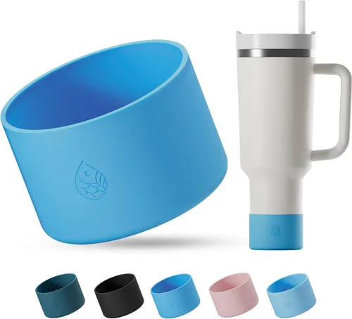 Vista 10 de Funda de silicona para botellas Stanley de 20-40oz, termos Hydro Flask, termos Simple Modern, termo Iron Flask, termos similares, accesorio