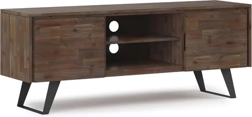 Vista 15 de SIMPLIHOME Lowry - Soporte para TV, consola de madera maciza de mango de 72 pulgadas de ancho en chapa de roble, moderno centro de entretenimiento