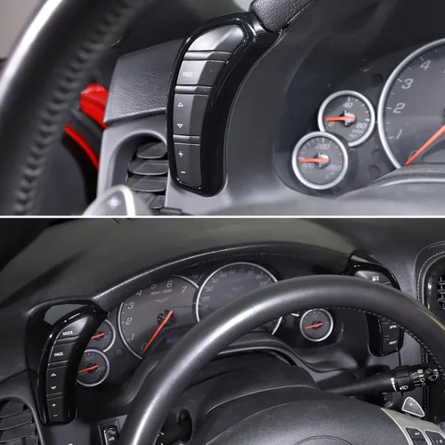 Vista 7 de Cubierta de botón para salpicadero compatible con Chevy Corvette C6 2005-2013, bisel del velocímetro, accesorios interiores del marco