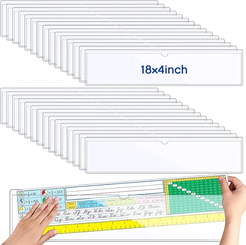 Vista 14 de Paquete de 30 bolsillos autoadhesivos para tarjetas de índice, con apertura superior, tarjetero ideal para organizar y proteger tus tarjetas