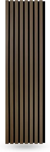 Vista 16 de Paquete de 2 paneles acústicos de pared de madera de 94 x 12.6 pulgadas, listones 3D insonorizados para paredes y techos, elegantes paneles Nogal